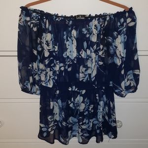 Sheer on or off the shoulder blouse